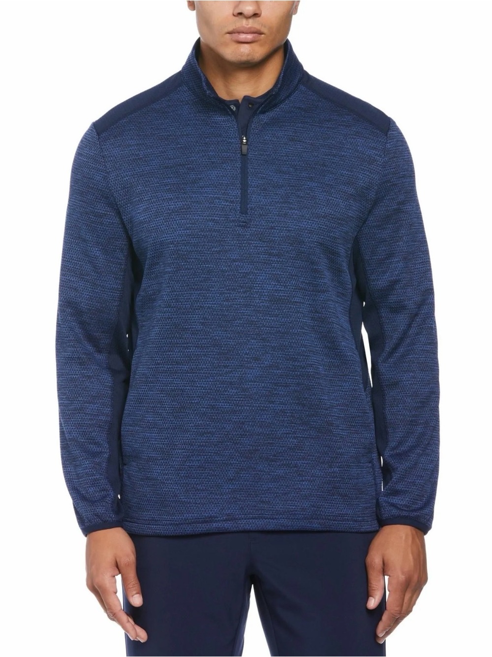 PGA Tour Men's Navy Quarter-Zip Knit Jacket